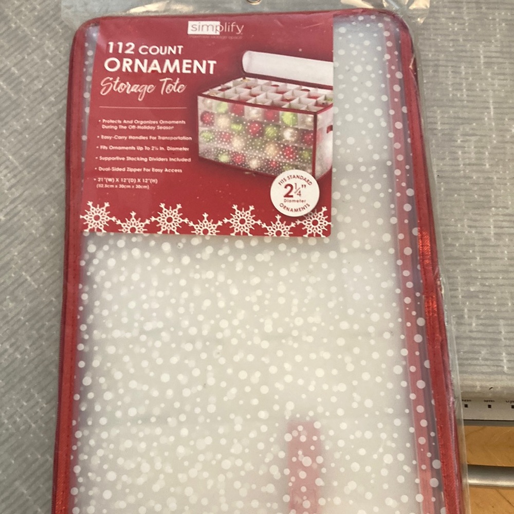 Simplify 112 count ornament storage tote